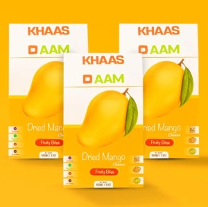 Pack of 3 Khaso Aam Mango Chaunsa Flavor 100 Gm, 100% Natural Dried Mango Fruit Candy | KhasoAam Premium Mango Fruit Bar, Aam Papad Mango Candy Toffee